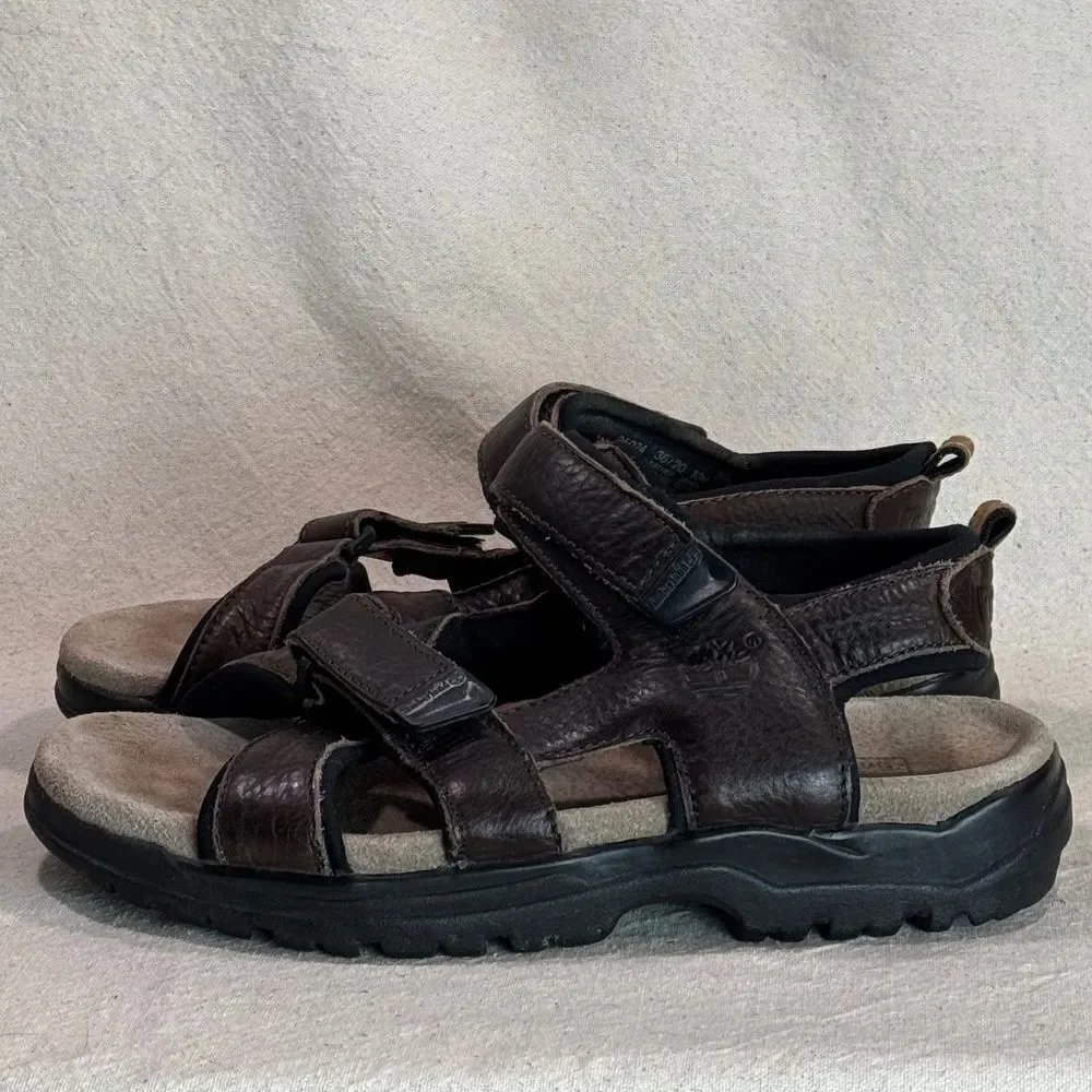 Timberland Sandal Open Toe Hook and Loop Leather Mens Size 10M